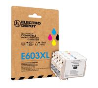Cartucho de tinta ELECTRO DEPOT compatible EPSON E603 pack XL negro y colores (Starfish)