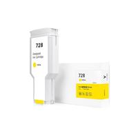 Cartucho de Tinta for 728, Compatible con HP DesignJet T830 T730, Cartucho de Tinta DesignJet Completo F9J67A F9J66A F9J65A(300ml Yellow)