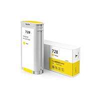 Cartucho de Tinta for 728, Compatible con HP DesignJet T830 T730, Cartucho de Tinta DesignJet Completo F9J67A F9J66A F9J65A(130ml Yellow)
