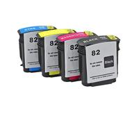 Cartucho de Tinta for HP 82 82XL for h-p82 CH565A Designjet 10ps 120nr 20ps 500 500Plus 500ps 50ps 510 800 800ps 815 820(One Set (4 Colours))