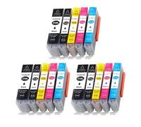 Cartucho de Tinta for Impresora C-aon PGI 570 CLI 571 570XL 571XL Compatible con P-IXA MG7750 MG7751 MG7752 MG7753 TS8050 8051(15pcs-3set)