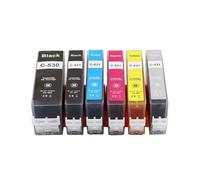 Cartucho de Tinta for Impresora PIXMA TS8750 TS8751 PGI-530 CLI-531 Color Negro(6Color-1set)