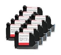 Cartucho de tinta for impresora portátil de 12,7mm, 1-10 Uds., solvente ecológico de secado rápido, cartucho de tinta negra for impresora de inyección de tinta térmica de 600DPI para texto, código de
