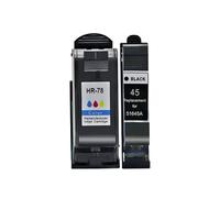 Cartucho de Tinta HP45 HP78 Compatible con HP DeskJet 710c 720c | Impresoras 815c 832c 830c 850c 930c 980c.(1set)