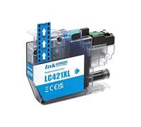 Cartucho de Tinta LC-421 LC421XL Compatible con Brother, DCP-J1050DW DCP-J1140DW DCP-J1800DW MFC-J1010DW reemplazo de Impresora(1PC Cyan)