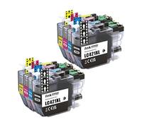 Cartucho de Tinta LC-421 LC421XL Compatible con Brother, DCP-J1050DW DCP-J1140DW DCP-J1800DW MFC-J1010DW reemplazo de Impresora(2BK - 2C - 2M - 2Y)