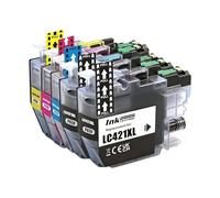Cartucho de Tinta LC-421 LC421XL Compatible con Brother, DCP-J1050DW DCP-J1140DW DCP-J1800DW MFC-J1010DW reemplazo de Impresora(2BK - C - M - Y)