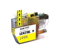 Cartucho de Tinta LC-421 LC421XL Compatible con Brother, DCP-J1050DW DCP-J1140DW DCP-J1800DW MFC-J1010DW reemplazo de Impresora(1PC Yellow)