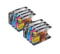 Cartucho de Tinta LC1240 LC1220 XL Compatible con Brother, for Impresora de inyección de Tinta MFC-J430W J5910 MFC-J625 J6510DW MFC-J6710DW J925DW(8pcs (2set))