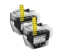 Cartucho de Tinta LC3219XL, Compatible con Brother, MFC J5730DW J6930DW | Cartucho de tinta dye para serie LC3219 LC3217, BK 65 ml y C M Y 20 ml(2PCS Black)