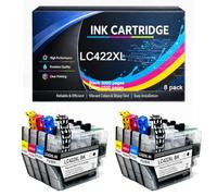 Cartucho de Tinta LC422XL Compatible para Brother LC 422XL 422 LC422XL | de alto rendimiento para impresoras MFC-J5340DW MFC-J5740DW MFC-J5345DW MFC-J6540DW MFC-J6940DW,K/C/M/Y-8pack