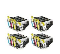 Cartucho de Tinta LC434 Compatible con impresoras Brother DCP-J1200W, J1200DW y J1200WE (Tinta LC434BK).(AU.NZ LC434-4set)