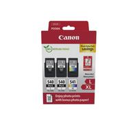 Cartucho de Tinta Original Canon PG-540L + CL-541 XL Multipack Alta Capacidad/ 2x Negro/ Tricolor + Papel Fotográfico (5224B015)