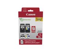 Cartucho de Tinta Original Canon PG-540L + CL-541 XL Multipack Alta Capacidad/ Negro/ Tricolor + Papel Fotográfico (5224B012)