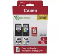 Cartucho de Tinta Original Canon PG-540L + CL-541 XL Multipack Alta Capacidad/ Negro/ Tricolor + Papel Fotográfico - 5224B012