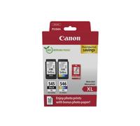 Cartucho de Tinta Original Canon PG-545XL + CL546XL Multipack Alta Capacidad/ Negro/ Tricolor + Papel Fotográfico