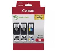 Cartucho de Tinta Original Canon PG-560XL + CL-561XL Multipack Alta Capacidad/ 2x Negro/ Tricolor