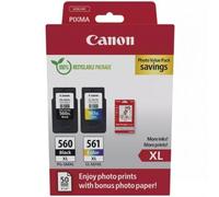 Canon + 10x15 cm Fotopapier 50 Blatt Value Pack negro / varios colores Original PG-560XL+CL-561XL