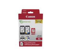 Cartucho de Tinta Original Canon PG-575XL + CL576XL Multipack Alta Capacidad/ Negro/ Tricolor + Papel Fotográfico