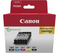 Cartucho de Tinta Original Canon PGI-580BK + CLI-581C/M/Y Pack de 4 Unidades