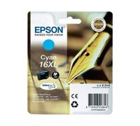 Cartucho De Tinta Epson 16 Xl 6,5 Ml Cian, paquete estándar, XL válido para los modelos WF-2010W, WF-2510WF, WF-2520NF, WF-2530WF, WF-2540WF y otros