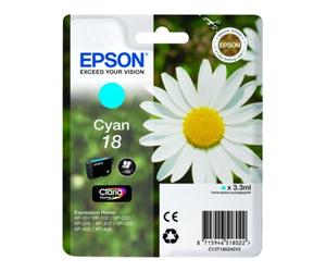 Cartucho de tinta original EPSON, Tinta Claria Home, 18, Margarita 3,3 ml, Cian, C13T18024022, T1802