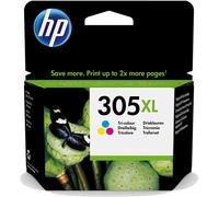 Cartucho de tinta original HP 305XL tricolor de alto rendimiento (3YM63AE) para DeskJet 2300/2710/2720/Plus4100, Envy 6000
