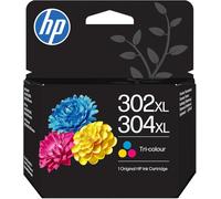 Cartucho de tinta original hp nº302xl/304xl/ tricolor