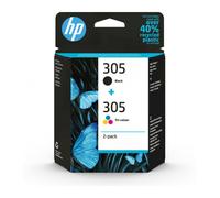 HP Paquete de 2 cartuchos de tinta original 305 tricolor / negro