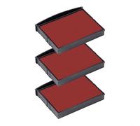 Cartucho de tinta para Colop 2600 | Cartucho Colop E/2600 (Pack de 3 - Rojo)