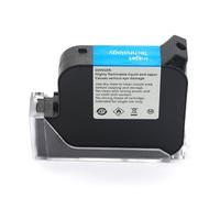 Cartucho de Tinta para Impresora de inyección de Tinta en línea portátil de 25,4mm Compatible con Blanco Amarillo Negro Rojo Azul Verde Invisibilidad de Secado rápido(25.4mm Blue)