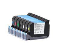 Cartucho de Tinta para Impresora portátil, 5 uds., Compatible con Impresora de inyección de Tinta ecosolvente de Secado rápido 2588 2588M, Altura de impresión de 12,7mm(5sets(7Colors))