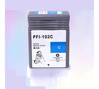 Cartucho de Tinta PFI 102 PFI102 PFI-102 Compatible con impresoras C-Non IPF650 IPF655 IPF750 IPF755 IPF760(1PC Cyan)