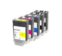 Cartucho de Tinta PFI107 PFI-107 de 130ml, Compatible con Canon ImagePROGRAF IPF670 IPF680 IPF685 IPF770 IPF780 IPF785 con Tinta(5pcs)