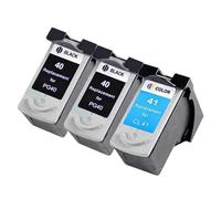 Cartucho De Tinta PG40 CL41 - Compatible con Canon IP1600 IP1700 IP1800 MP140 MP450 MP470(2Black 1Color)