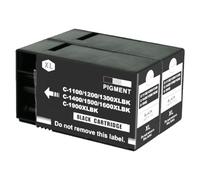 Cartucho de Tinta PGI-1600XL PGI-1600 PGI1600 PGI1600XL Compatible con impresoras C-Non M-XIFY MB2060 MB2160 MB2360 MB2760(2PCS Black)