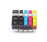 Cartucho de Tinta PGI-530 CLI-531 PGI530 CLI531, Compatible con Canon, Compatible con Cartucho de Tinta de Impresora PIXMA TS8750 TS8751(5Color-1set)