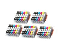 Cartucho De Tinta PGI-570 CLI-571 Compatible con Canon MG5750 TS6050 | Compatible Con PGI-570/CLI-571, 5 Colores, Compatible Con MG5750/5751/6850 TS6050/5050, Alto Rendimiento(6color 5set)