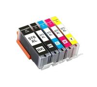 Cartucho De Tinta PGI-570 CLI-571 Compatible con Canon MG5750 TS6050 | Compatible Con PGI-570/CLI-571, 5 Colores, Compatible Con MG5750/5751/6850 TS6050/5050, Alto Rendimiento(5color 1set)
