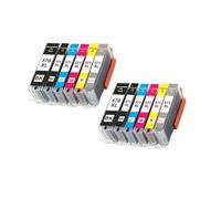 Cartucho De Tinta PGI-570 CLI-571 Compatible con Canon MG5750 TS6050 | Compatible Con PGI-570/CLI-571, 5 Colores, Compatible Con MG5750/5751/6850 TS6050/5050, Alto Rendimiento(6color 2set)