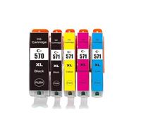 Cartucho de Tinta PGI 570 CLI 571 PGI570XL Compatible con Canon MG5750 MG5751 MG5752 MG6850 MG7750 MG6853 MG7753 TS505(1set 5pcs)