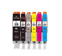 Cartucho de Tinta PGI 570 CLI 571 PGI570XL Compatible con Canon MG5750 MG5751 MG5752 MG6850 MG7750 MG6853 MG7753 TS505(1set 6pcs)