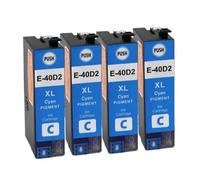 Cartucho de Tinta pigmentada Compatible con T40D, para T40D1, T40D2, T40D3, T40D4, para Impresora de inyección de Tinta SureColor SC-T3100 SC-T5100 SC-T2100(4PCS Cyan)