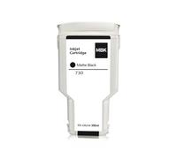 Cartucho de Tinta pigmentada de 300 ml, 6 Colores, for impresoras H-/*P 730, HP730, D-esinJet T1600, T1600dr, T1700, T1700dr, T2600, T2600d, P2V68A, P2V69A y P2V70A.(Matte Black)