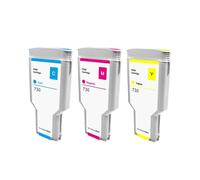 Cartucho de Tinta pigmentada de 300 ml, 6 Colores, for impresoras H-/*P 730, HP730, D-esinJet T1600, T1600dr, T1700, T1700dr, T2600, T2600d, P2V68A, P2V69A y P2V70A.(C-M-Y)