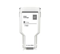 Cartucho de Tinta pigmentada de 300 ml, 6 Colores, for impresoras H-/*P 730, HP730, D-esinJet T1600, T1600dr, T1700, T1700dr, T2600, T2600d, P2V68A, P2V69A y P2V70A.(Gray)