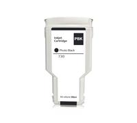 Cartucho de Tinta pigmentada de 300 ml, 6 Colores, for impresoras H-/*P 730, HP730, D-esinJet T1600, T1600dr, T1700, T1700dr, T2600, T2600d, P2V68A, P2V69A y P2V70A.(Photo Black)