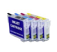 Cartucho de Tinta Recargable, Compatible con Epson, 34XL T3471 T3472 | T3473 T3474, 34XLBK 34XLC 34XLM 34XLY, chip de reinicio auto, K C M Y, WF-3725D WF-3720DWF