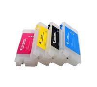 Cartucho de Tinta Recargable, Compatible con Epson, T41F T3400 T5400 | Sin chip, T3480 T5480 T3400N, T41F5 T41F2 T41F3 T41F4, 350ml, K C M Y