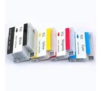 Cartucho de tinta recargable con chip permanente ARC, paquete de 4, compatible con suministros de impresora Officejet 6100 6600 6700 7110 7610 7612 7510 7512 para número de pieza 932XL 933XL 932 933